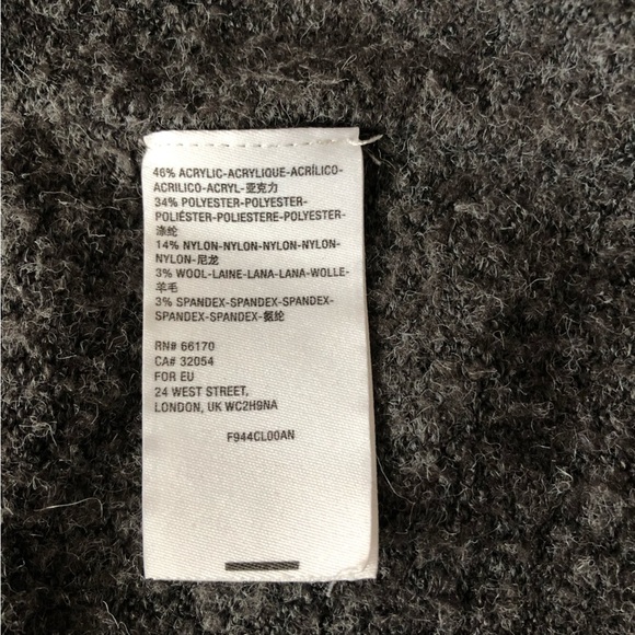 Anthropologie Wool Blend Open Front Pocket Cardigan in Grey Size M - Picture 9 of 10